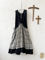 画像7: MARCHE' DE SOEUR／エプロンワンピース・黒×チェック (7)
