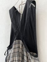 画像8: MARCHE' DE SOEUR／エプロンワンピース・黒×チェック (8)