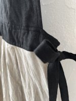 画像5: MARCHE' DE SOEUR／エプロンワンピース・黒×生成り (5)