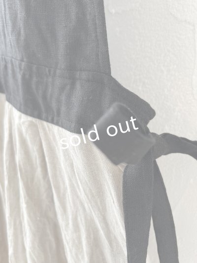 画像5: MARCHE' DE SOEUR／エプロンワンピース・黒×生成り