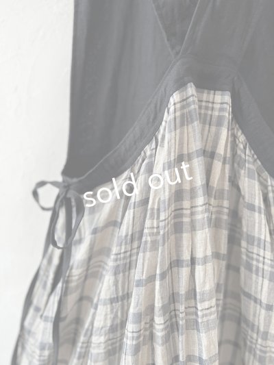 画像9: MARCHE' DE SOEUR／エプロンワンピース・黒×チェック