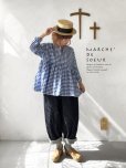 画像9: MARCHE' DE SOEUR／スキッパーギャザープルオーバー・青ギンガム (9)