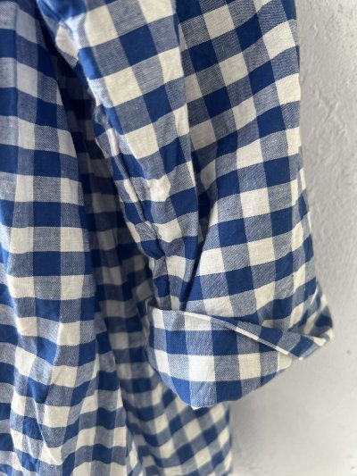 画像5: MARCHE' DE SOEUR／スキッパーギャザープルオーバー・青ギンガム