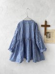 画像8: MARCHE' DE SOEUR／スキッパーギャザープルオーバー・青ギンガム (8)