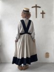 画像13: MARCHE' DE SOEUR／エプロンワンピース・黒×生成り (13)