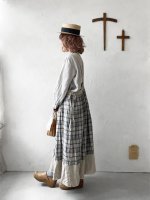 画像11: MARCHE' DE SOEUR／エプロンワンピース・生成り×チェック (11)