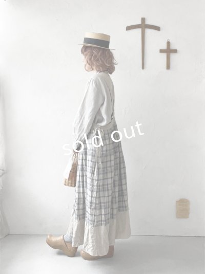 画像11: MARCHE' DE SOEUR／エプロンワンピース・生成り×チェック