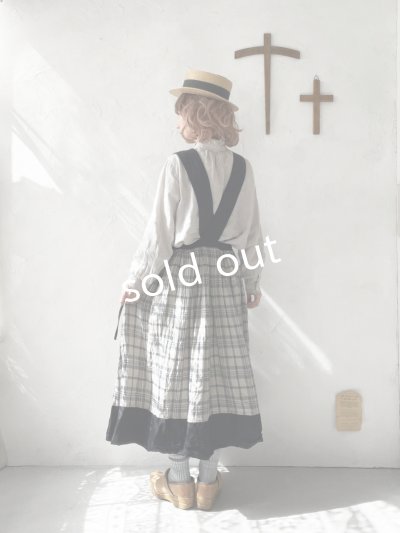 画像12: MARCHE' DE SOEUR／エプロンワンピース・黒×チェック