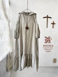【4/24(金)21時から販売】MIFUMIコラボ／sarahのワンピース・ライトグレー＆bag