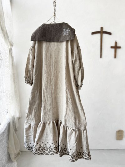 画像6: 【4/24(金)21時から販売】MIFUMIコラボ／sarahのワンピース・リースカーキ刺繍＆bag