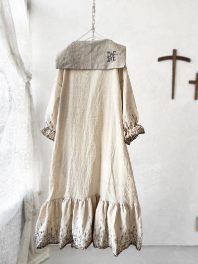 画像7: 【4/24(金)21時から販売】MIFUMIコラボ／sarahのワンピース・カーキロンド刺繍＆bag