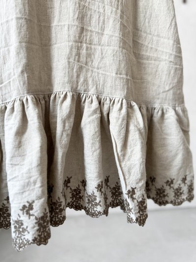 画像3: 【4/24(金)21時から販売】MIFUMIコラボ／sarahのワンピース・ばらカーキ刺繍＆bag