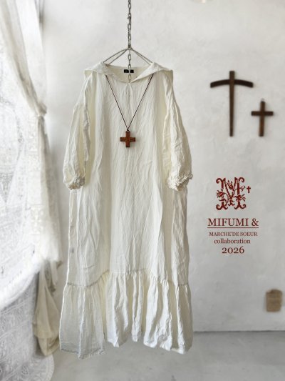 画像2: 【4/24(金)21時から販売】MIFUMIコラボ／sarahのワンピース・オフ＆bag