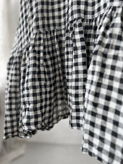 画像3: 【4/24(金)21時から販売】MIFUMIコラボ／sarahのワンピース・黒×ギンガム＆bag