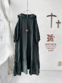 【4/24(金)21時から販売】MIFUMIコラボ／sarahのワンピース・深みどり＆bag