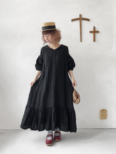 画像12: 【4/24(金)21時から販売】MIFUMIコラボ／sarahのワンピース・リースカーキ刺繍＆bag