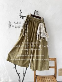 shizuka's/リネンガウチョパンツ・フォレストB