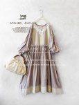 画像1: Avenue／胸元レースワンピース・くすみピンク (1)