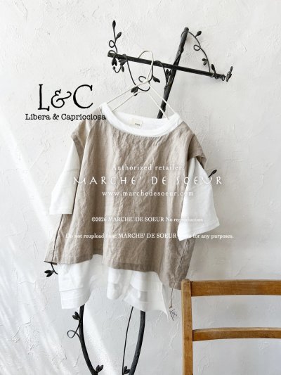 画像1: Libera&Capricciosa／後ろ開きワイドベスト・生成り