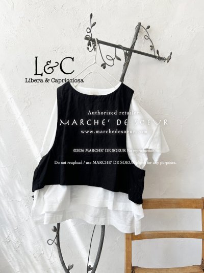 画像2: Libera&Capricciosa／後ろ開きベスト・黒