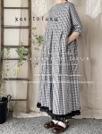 画像8: kosatofuku／裾レースのワンピース・ギンガム (8)
