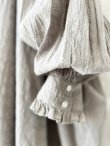 画像3: tegami/刺繍レースカフスワンピース・グレージュ (3)