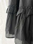 画像4: tegami/フリルギャザースカート・ブラック (4)