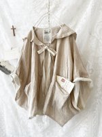 画像2: MARCHE' DE SOEUR／セーラ襟のタッセルちびカーディガン・ベージュ (2)
