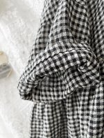 画像7: MARCHE' DE SOEUR／大きなラッフル襟のチュニック・ワッフルブラック×黒 (7)