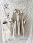 画像1: MARCHE' DE SOEUR／大きなラッフル襟のチュニック・ワッフルベージュ×生成り (1)