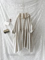 画像11: MARCHE' DE SOEUR／大きなラッフル襟のチュニック・ワッフルベージュ×生成り (11)