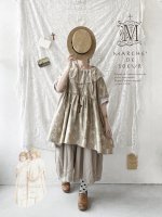 画像1: MARCHE' DE SOEUR／大きなラッフル襟のチュニック・ベージュローズ×生成り (1)