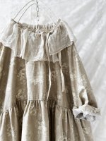 画像5: MARCHE' DE SOEUR／大きなラッフル襟のチュニック・ベージュローズ×生成り (5)