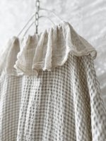 画像12: MARCHE' DE SOEUR／大きなラッフル襟のチュニック・ワッフルベージュ×生成り (12)