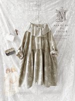 画像4: MARCHE' DE SOEUR／大きなラッフル襟のチュニック・ベージュローズ×生成り (4)