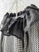 画像6: MARCHE' DE SOEUR／大きなラッフル襟のチュニック・ワッフルブラック×黒 (6)