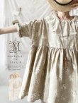 画像4: MARCHE' DE SOEUR／大きなラッフル襟のチュニック・ベージュローズ×生成り (4)