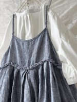 画像10: ubasoku/裾レースキャミワンピース・ネイビーシャンブレー (10)