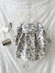 画像8: ubasoku/セーラー衿の半袖ブラウス・生成り×青 (8)