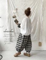 画像2: ubasoku/バルーン裾のラグランブラウス・オフ (2)