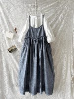 画像9: ubasoku/裾レースキャミワンピース・ネイビーシャンブレー (9)