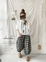 画像1: ubasoku/バルーン裾のラグランブラウス・オフ (1)