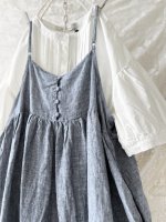 画像4: ubasoku/裾レースキャミワンピース・ネイビーシャンブレー (4)