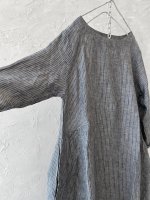 画像8: closet meii／ストライプリネンワンピース・ネイビー (8)