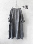 画像4: closet meii／ストライプリネンワンピース・ネイビー (4)