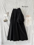 画像1: Re:born／2wayパフスリーブワンピース・ブラック (1)