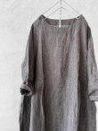 画像3: closet meii／ストライプリネンワンピース・ブラウン (3)