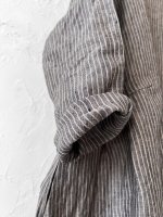 画像5: closet meii／ストライプリネンワンピース・ブラウン (5)