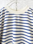 画像2: Re:born／コットン天竺半袖プルオーバー・ブルーボーダー (2)