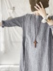 画像8: closet meii／ストライプリネンワンピース・ブラウン (8)